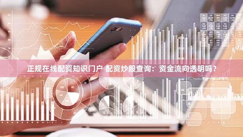 正规在线配资知识门户 配资炒股查询：资金流向透明吗？